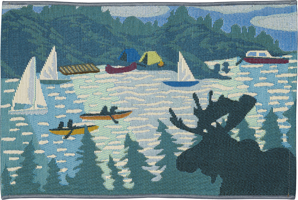 Trans Ocean Esencia 9591/03 Lake Life Blue Area Rug 