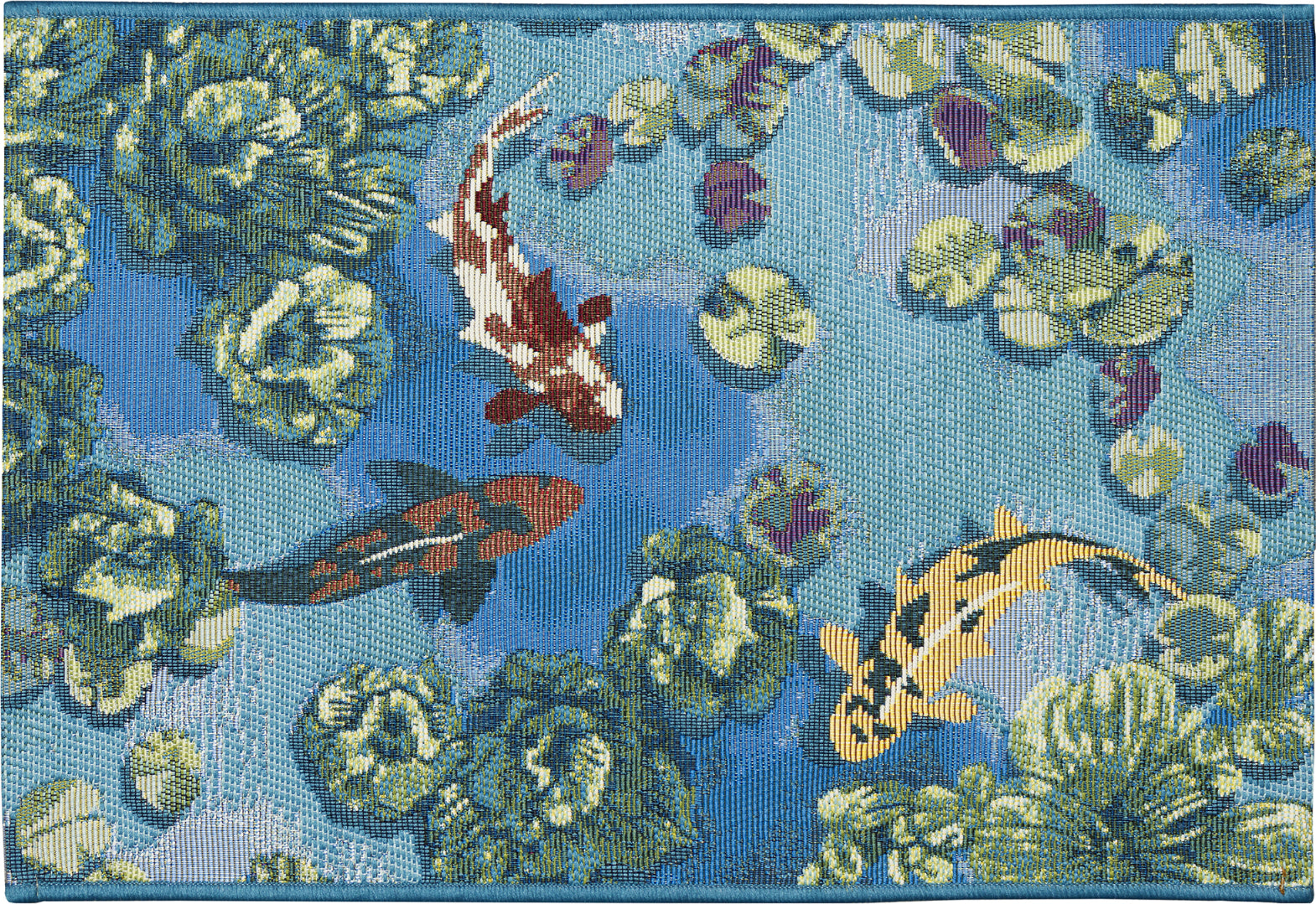 Trans Ocean Esencia 9595/04 Koi Pond Aqua Area Rug – Incredible Rugs ...