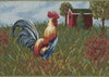 Trans Ocean Esencia 9608/03 Rooster Farm Blue Area Rug 