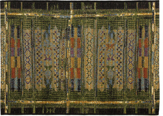 Trans Ocean Esencia 8057/06 Tribal Stripe Green Area Rug 