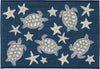 Trans Ocean Esencia 9576/33 Turtle And Stars Navy Area Rug 