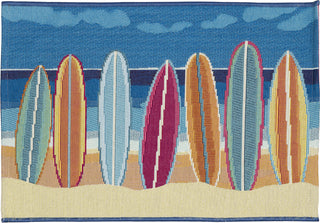 Trans Ocean Esencia 9578/03 Surf Break Blue Area Rug 