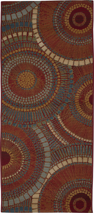 Trans Ocean Esencia 8035/17 Circles Saffron Area Rug main image