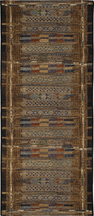 Trans Ocean Esencia 8057/09 Tribal Stripe Gold Area Rug Main Image