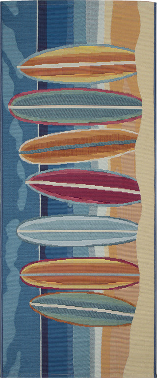 Trans Ocean Esencia 9578/03 Surf Break Blue Area Rug main image