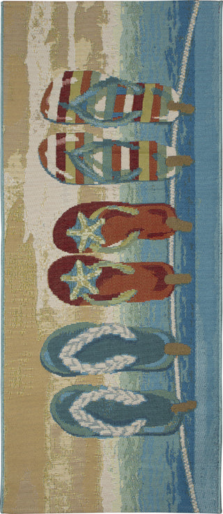 Trans Ocean Esencia 9583/03 Flip Flops Forever Blue Area Rug main image