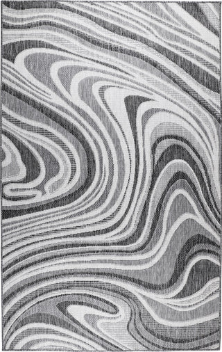 Trans Ocean Malibu 8222/47 Waves Charcoal Area Rug main image