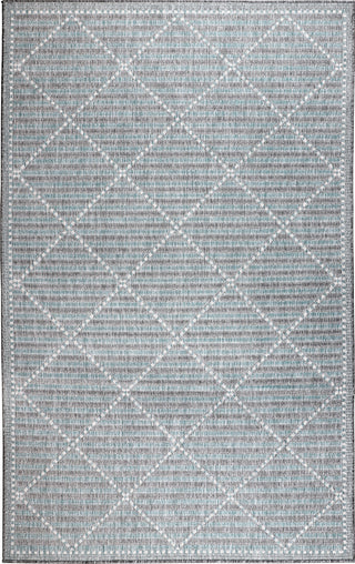 Trans Ocean Malibu 8225/04 Checker Diamond Aqua Area Rug main image