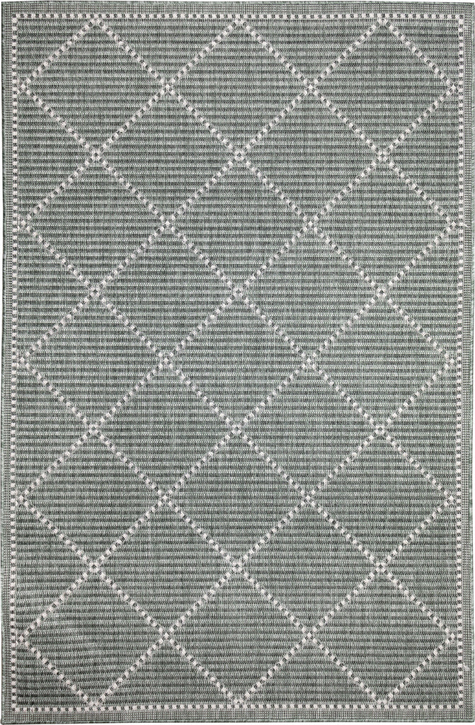 Trans Ocean Malibu 8225/06 Checker Diamond Green Area Rug main image