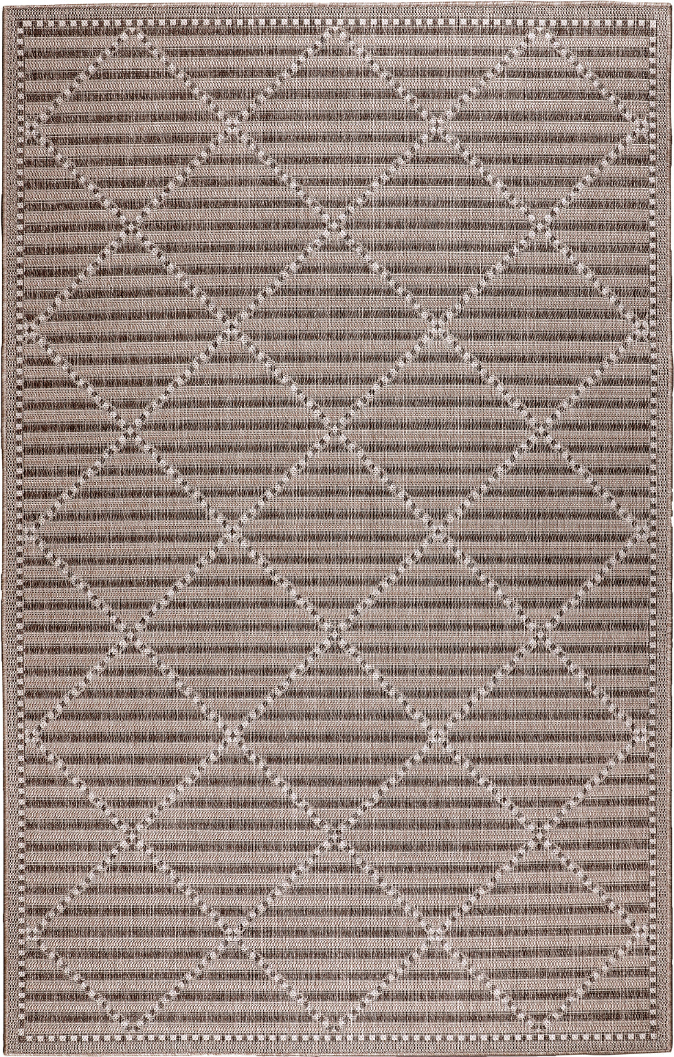 Trans Ocean Malibu 8225/12 Checker Diamond Neutral Area Rug main image