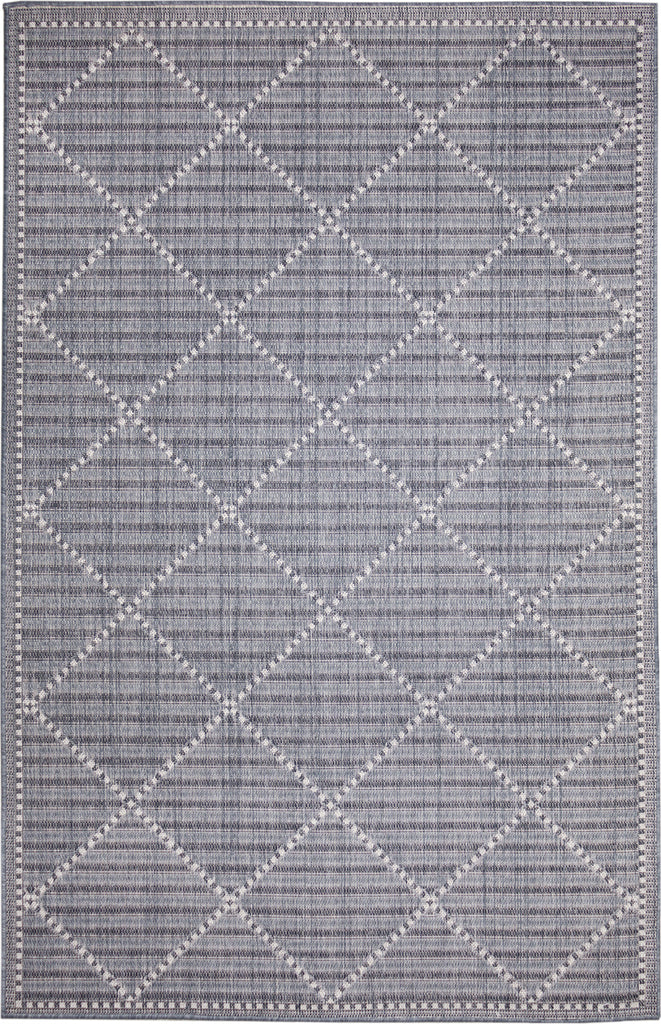 Trans Ocean Malibu 8225/33 Checker Diamond Navy Area Rug main image