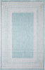 Trans Ocean Malibu 8228/04 Etched Border Aqua Area Rug main image