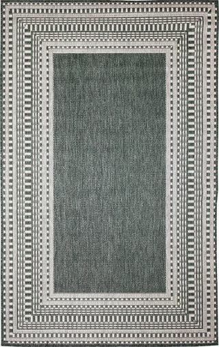 Trans Ocean Malibu 8228/06 Etched Border Green Area Rug main image