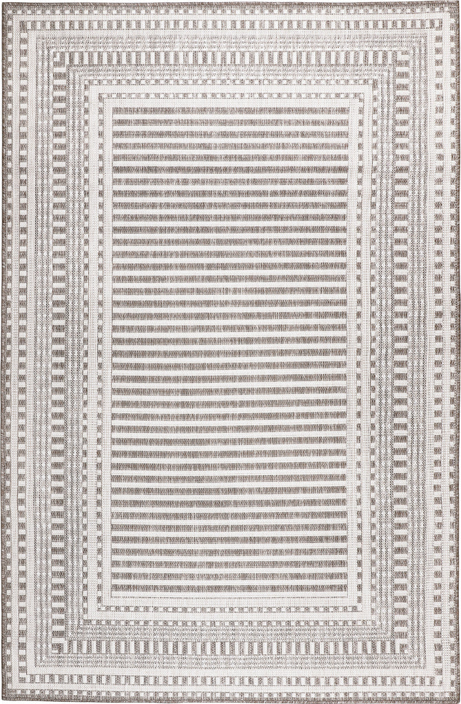 Trans Ocean Malibu 8228/12 Etched Border Neutral Area Rug main image