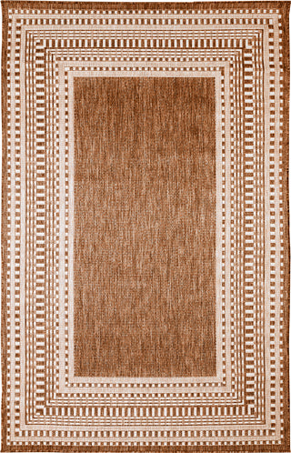 Trans Ocean Malibu 8228/17 Etched Border Clay Area Rug main image