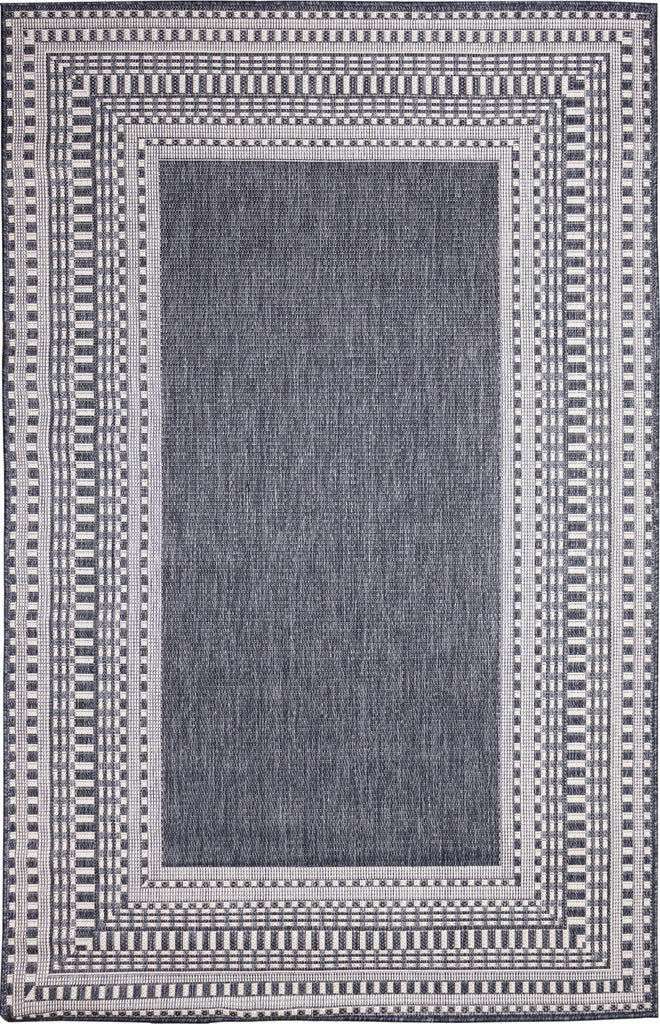 Trans Ocean Malibu 8228/33 Etched Border Navy Area Rug main image