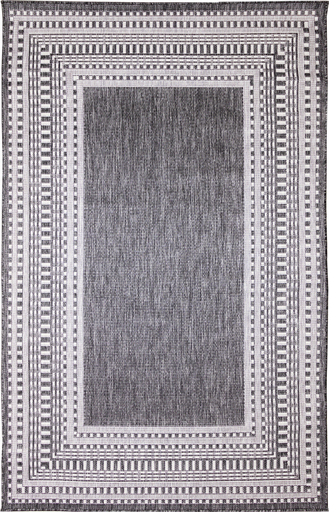 Trans Ocean Malibu 8228/47 Etched Border Charcoal Area Rug main image