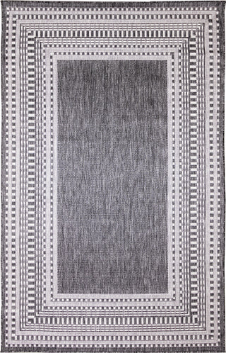 Trans Ocean Malibu 8228/47 Etched Border Charcoal Area Rug main image