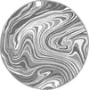 Trans Ocean Malibu 8222/47 Waves Charcoal Area Rug Round Image