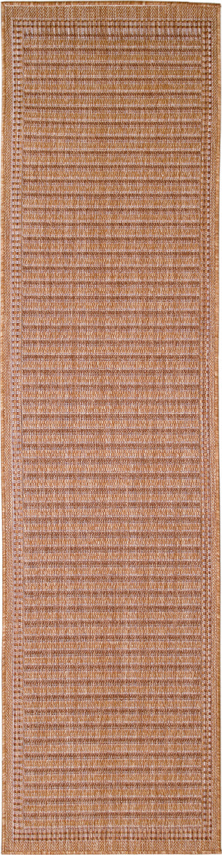 Trans Ocean Malibu 8223/17 Simple Border Clay Area Rug Runner Image