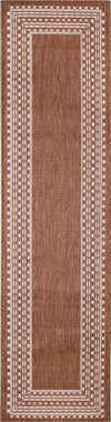 Trans Ocean Malibu 8228/17 Etched Border Clay Area Rug Runner Image