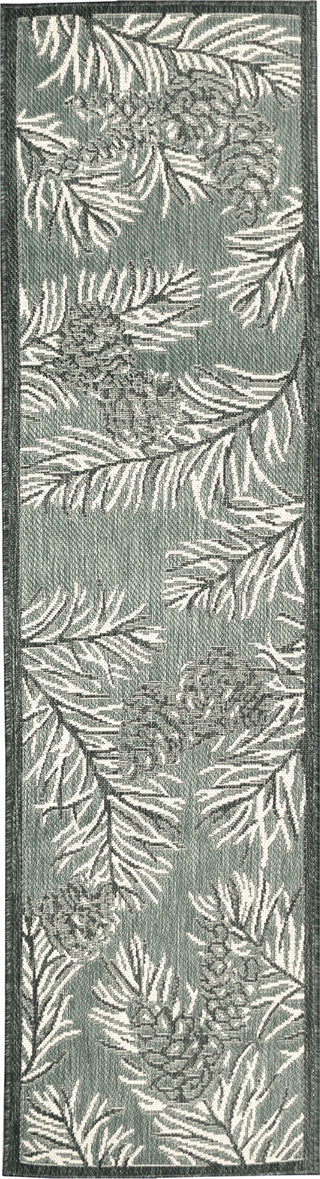 Trans Ocean Malibu 8234/06 Pine Green Area Rug Runner Image