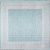 Trans Ocean Malibu 8228/04 Etched Border Aqua Area Rug Switch