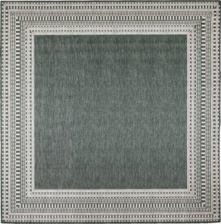 Trans Ocean Malibu 8228/06 Etched Border Green Area Rug Switch