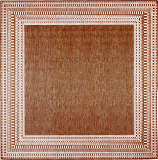 Trans Ocean Malibu 8228/17 Etched Border Clay Area Rug Switch