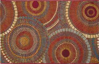 Trans Ocean Esencia 8035/17 Circles Saffron Area Rug 