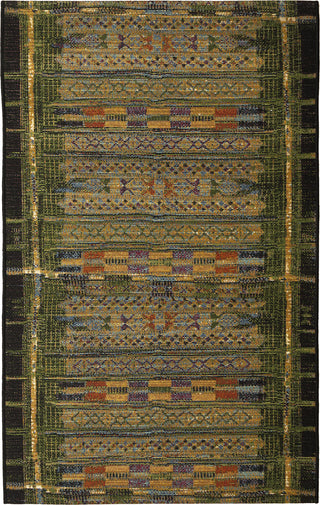 Trans Ocean Esencia 8057/06 Tribal Stripe Green Area Rug 