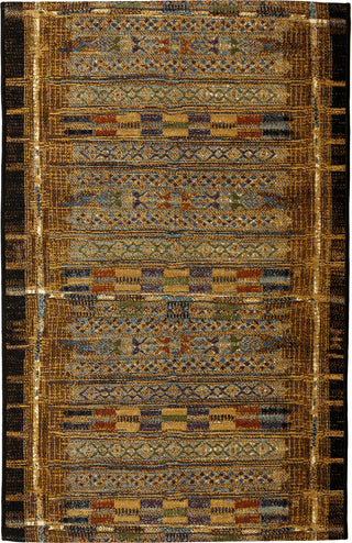 Trans Ocean Esencia 8057/09 Tribal Stripe Gold Area Rug 