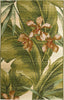 Trans Ocean Marina 8064/12 Tropical Leaf Ivory Area Rug by Liora Manne