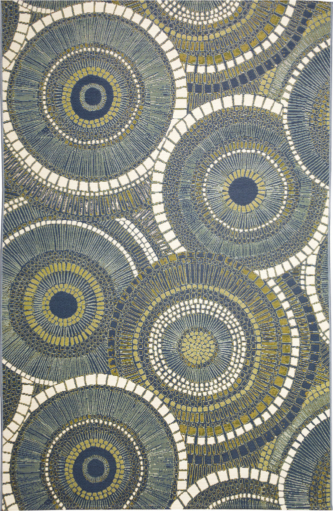 Trans Ocean Esencia 8035/03 Circles Azure Area Rug Main Image