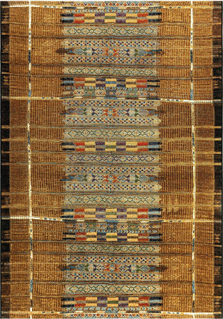 Trans Ocean Esencia 8057/09 Tribal Stripe Gold Area Rug main image