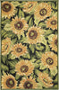 Trans Ocean Esencia 8184/48 Sunflowers Black Area Rug Main Image