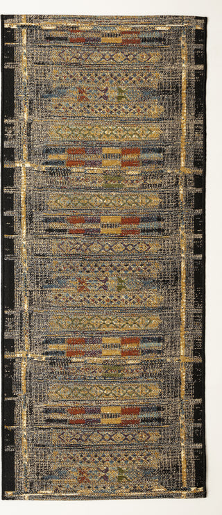 Trans Ocean Esencia 8057/48 Tribal Stripe Black Area Rug Main Image