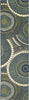 Trans Ocean Esencia 8035/03 Circles Azure Area Rug Runner Image