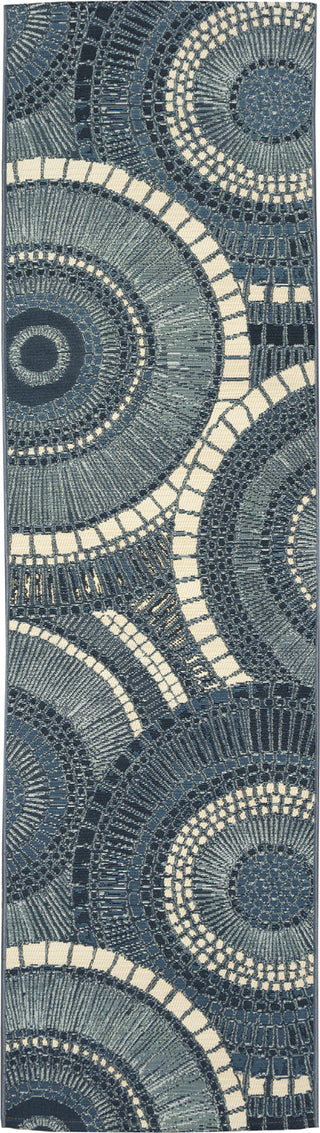 Trans Ocean Esencia 8035/04 Circles Delft Area Rug Runner Image