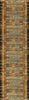 Trans Ocean Esencia 8057/09 Tribal Stripe Gold Area Rug Runner Image