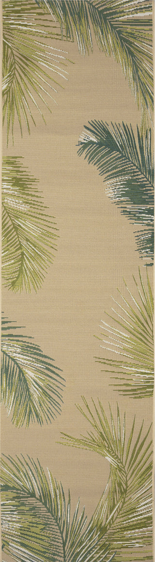 Trans Ocean Marina 8151/12 Palm Border Sisal Area Rug Runner Image