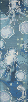 Trans Ocean Esencia 8155/04 Jelly Fish Bloom Area Rug Runner Image