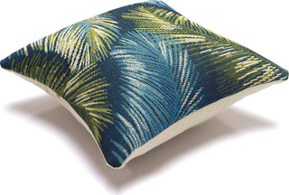 Trans Ocean Marina 8151/33 Palm Border Navy Area Rug Pile Image