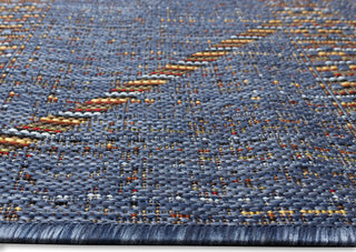 Trans Ocean Avena 7458/33 Diamond Stripe Denim Area Rug Pile Image