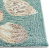 Trans Ocean Capri 1723/04 Seashell Border Blue Area Rug by Liora Manne 