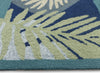 Trans Ocean Capri 1733/33 Patchwork Palms Navy Area Rug Pile Image