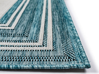 Trans Ocean Carmel 8425/04 Multi Border Blue Area Rug by Liora Manne 