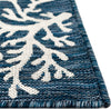 Trans Ocean Carmel 8448/33 Coral Border Blue Area Rug by Liora Manne 