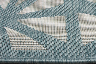 Trans Ocean Carmel 8489/04 Tonga Tile Aqua Area Rug Pile Image