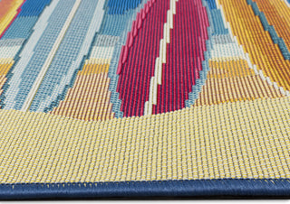 Trans Ocean Esencia 9578/03 Surf Break Blue Area Rug Pile Image